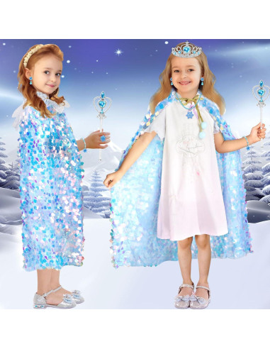 Conjunto de Princesa de Nieve OHARLOBE para Niñas 4-6 Años