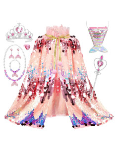 Conjunto de Disfraz de Princesa Sirena LIMIROLER 9 Piezas