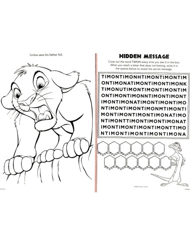 Libro Gigante para Colorear Disney El Rey León 200 Páginas