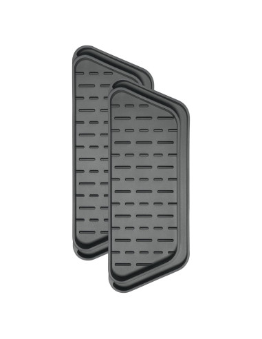 Bandeja de Goteo Crystala para Refrigerador, Silicona Antideslizante, 2 Piezas