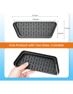 Bandeja de Goteo Crystala para Refrigerador, Silicona Antideslizante, 2 Piezas 2