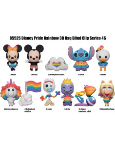 Clip de Bolsa 3D Disney Orgullo Arcoíris - Sorpresa 2