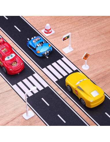 Cinta Negra para Autos de Juguete RECER 2 Rollos 6,1 cm x 10 m