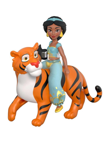 Muñeca Jasmine y Tigre Rajah Disney Aladino 10 cm Mattel