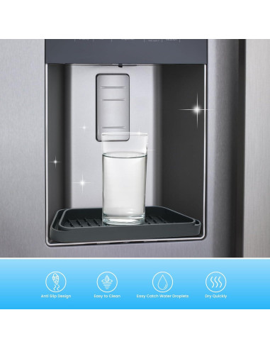 Bandeja de Goteo Crystala para Refrigerador, Silicona Antideslizante, 2 Piezas