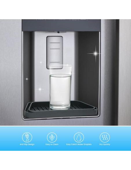 Bandeja de Goteo Crystala para Refrigerador, Silicona Antideslizante, 2 Piezas