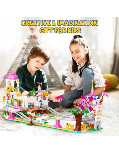 HOGOKIDS Kit de Construcción Montaña Rusa 711 Piezas Rosa HOGOKIDS Kit de Construcción Montaña Rusa 711 Piezas Rosa