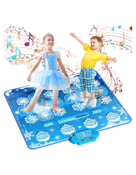 Alfombra de Baile Electrónica Jiaxin 2 Jugadores Azul 102x98 cm