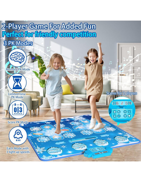 Alfombra de Baile Electrónica Jiaxin 2 Jugadores Azul 102x98 cm