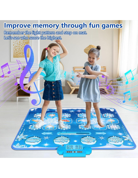 Alfombra de Baile Electrónica Jiaxin 2 Jugadores Azul 102x98 cm