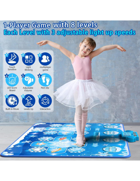 Alfombra de Baile Electrónica Jiaxin 2 Jugadores Azul 102x98 cm