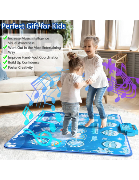 Alfombra de Baile Electrónica Jiaxin 2 Jugadores Azul 102x98 cm