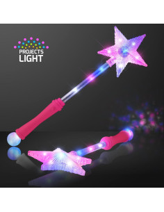 Varita Mágica LED Rosa FlashingBlinkyLights 38.1 cm 2
