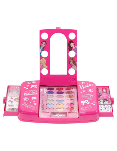 Conjunto de Vanity de Belleza Barbie con Espejo Iluminado