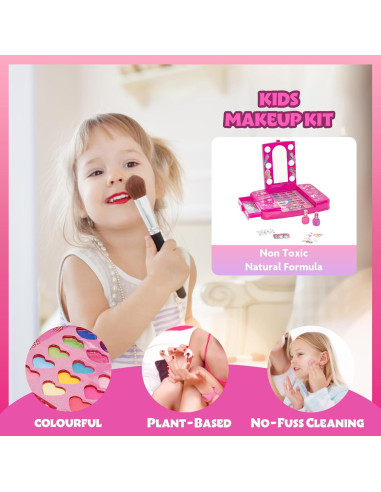 Conjunto de Vanity de Belleza Barbie con Espejo Iluminado