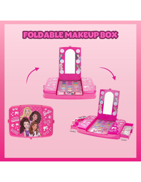 Conjunto de Vanity de Belleza Barbie con Espejo Iluminado