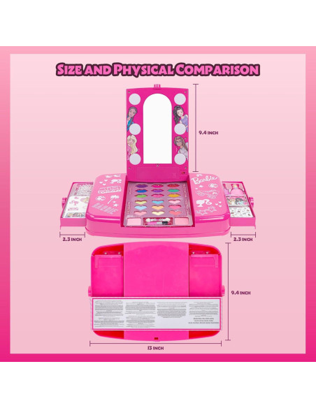 Conjunto de Vanity de Belleza Barbie con Espejo Iluminado