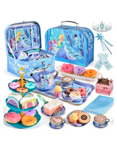 Juego de té Golray 49 piezas para niñas 3 a 5 años