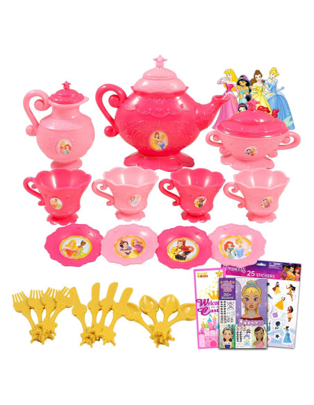 Juego de vajilla de princesas Disney - 26 piezas de plástico