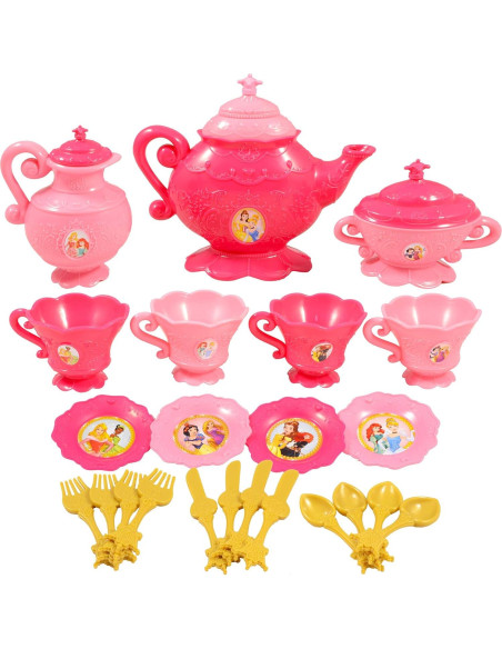 Juego de vajilla de princesas Disney - 26 piezas de plástico
