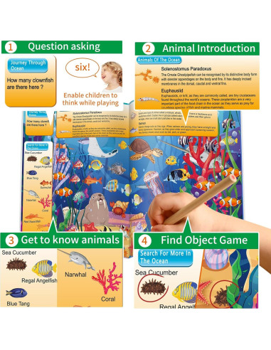 Paquete de 4 Libros de Actividades Buscar y Encontrar Elfew