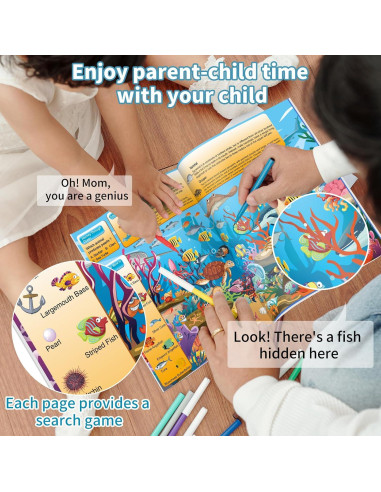 Paquete de 4 Libros de Actividades Buscar y Encontrar Elfew