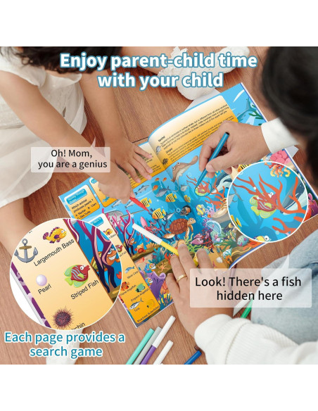 Paquete de 4 Libros de Actividades Buscar y Encontrar Elfew