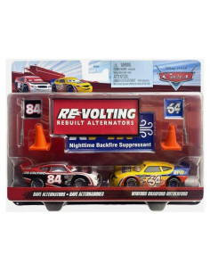 Paquete de 2 Figuras Disney Cars 2022 Mattel con Banderas