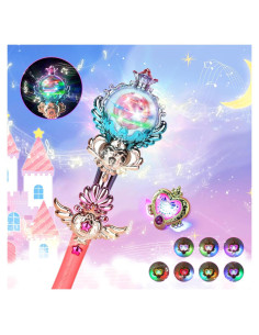 Varita Mágica Iluminada Skirfy con Sonido para Niñas 3-10 Años