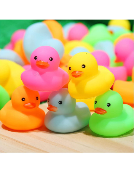 Paquete de 50 Patitos de Goma Multicolor Ekisemio 4 cm
