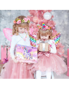 Disfraz de Princesa Unicornio CHILLIFE para Niñas 4-6 Años 2