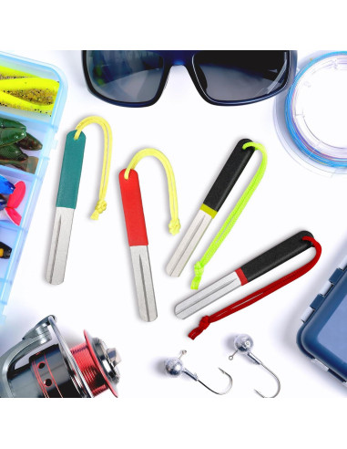 Afilador de Anzuelos Skylety 4 Pcs Lima de Diamante 10 cm