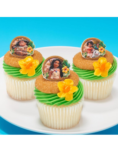 DecoPac Decoraciones para Cupcakes Moana - 24 Anillos