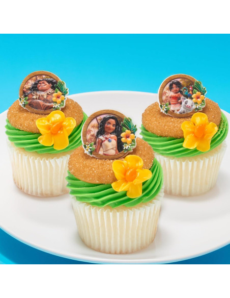 DecoPac Decoraciones para Cupcakes Moana - 24 Anillos