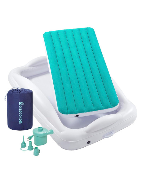 Cama Inflable para Niños Pequeños hiccapop con Protectores 157x99cm