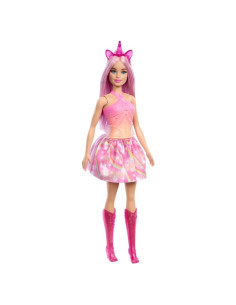 Muñeca Barbie Unicornio Rosa con Cabello Fantástico y Accesorios