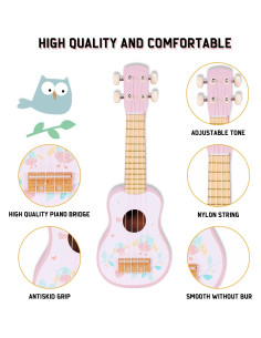 Conjunto Musical Infantil de Madera WoodenEdu - 6 Piezas Rosa 2