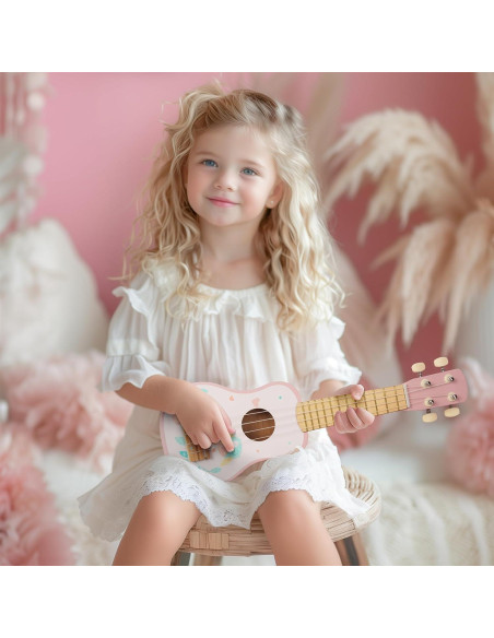 Conjunto Musical Infantil de Madera WoodenEdu - 6 Piezas Rosa