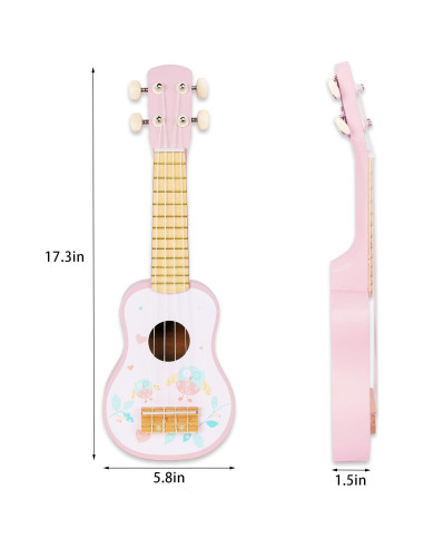 Conjunto Musical Infantil de Madera WoodenEdu - 6 Piezas Rosa