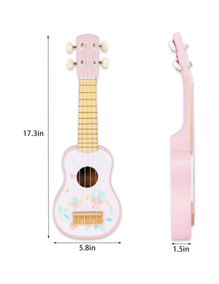 Conjunto Musical Infantil de Madera WoodenEdu - 6 Piezas Rosa