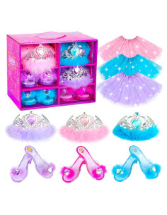 Conjunto de Disfraz de Princesa BIBUTY con Zapatos y Coronas