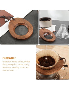 Soporte de Goteo de Café IMIKEYA de Madera 11.5x9.5 cm 2