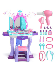 Conjunto de Tocador Infantil Lehoo Castle con Espejo y Silla