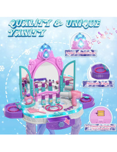 Conjunto de Tocador Infantil Lehoo Castle con Espejo y Silla 2