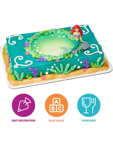 DecoSet Princesa Disney Ariel - Decoración de Pastel 2 Piezas