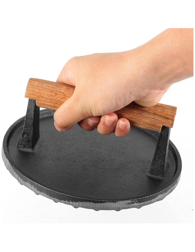 Prensa de Hierro Fundido 7" HOIGON con Mango de Madera