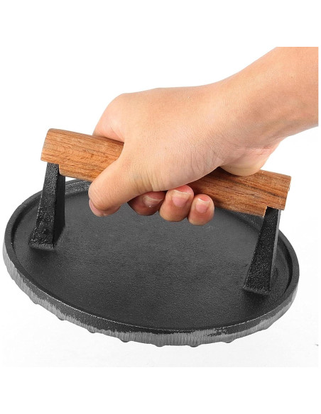 Prensa de Hierro Fundido 7" HOIGON con Mango de Madera