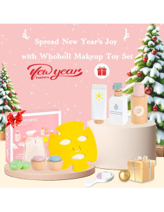 Juego de Maquillaje de Madera WHOHOLL para Niñas 1-6 Años 2