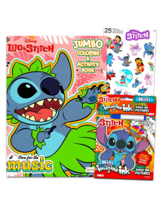 Conjunto de libros para colorear Disney Lilo y Stitch - Actividades y pegatinas