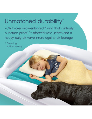 Cama Inflable para Niños Pequeños hiccapop con Protectores 157x99cm